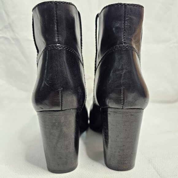 Frye Leather Ankle 3" Pull- on Heel Boot Black 3474670-BLK Women's Size 9.5M - Picture 5 of 14